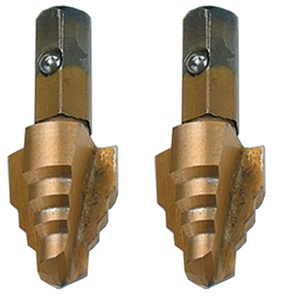 Dottie Replaceable Step Drill Tip Bits 5/32 - 3/8 IN High Speed Steel (HSS) - M2 Quick-change Hex Shank 1/4 in