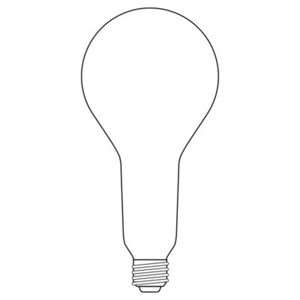 GE Lamps Saf-T-Gard® Series Rough Service - Shatter-resistant Incandescent A-line Lamp PS25 133/150 W Medium (E26)