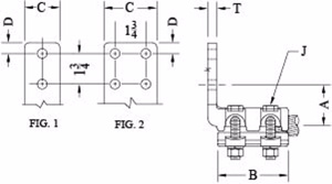Sefcor AFNC Series Clamping Bolt Terminals Aluminum
