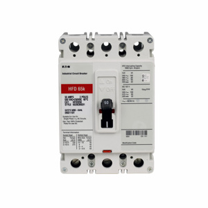 Eaton Cutler-Hammer HFD Series C Molded Case Industrial Circuit Breakers 25 A 480/600 VAC, 250 VDC 25 kAIC 3 Pole 3 Phase