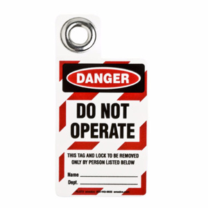Brady Do Not Operate Lockout Tags EQUIPMENT LOCKED OUT Black/Red on White