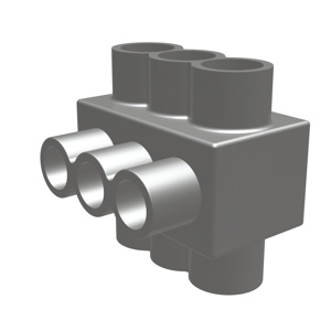 Burndy UV Rated Multi-tap Connectors Two Sided 4 AWG - 600 kcmil 4 Port