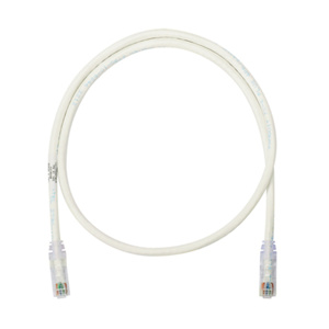Panduit Cat6 Riser Patch Cords Unshielded RJ45, Booted 7 ft 24/4PR White