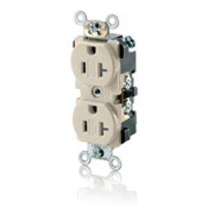 Leviton TBR20 Series Duplex Receptacles 20 A 125 V 2P3W 5-20R Commercial Specification Grade Tamper-resistant Almond<multisep/>Almond