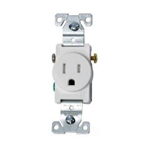 Eaton Wiring Devices TR817 Series Single Receptacles 15 A 125 V 2P3W 5-15R Commercial Tamper-resistant White