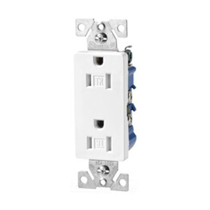 Eaton Wiring Devices TR1107 Series Duplex Receptacles White 15 A 5-15R Residential Tamper-resistant