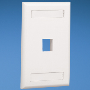 Panduit Standard Multimedia Faceplates 1 Gang 1 Port Off-white ABS Plastic Box
