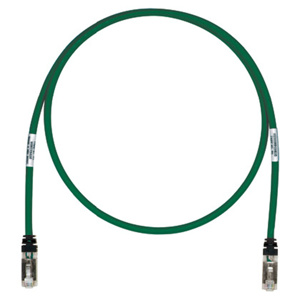 Panduit Cat6 Riser Patch Cords Shielded RJ45, Booted 6 ft 26/4PR Green