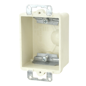 Allied Moulded fiberglassBOX™ 9301 Series Old Work Boxes with Metal Ears Switch/Outlet Box Ears 1-3/4 in Nonmetallic