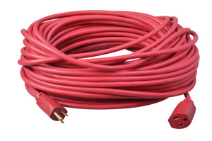 Southwire SJTW Extension Cords 13 A 125 V 14/3 100 ft Red Straight 5-15P/5-15R