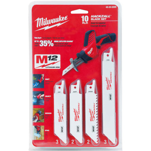 Milwaukee M12™ HACKZALL™ Reciprocating Saw Blade Sets Thin Kerf
