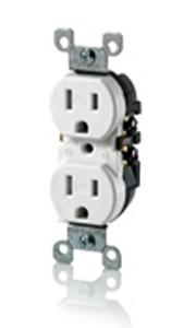 Leviton W5320 Series Duplex Receptacles 15 A 125 V 2P3W 5-15R Residential Tamper-resistant, Weather-resistant Gray
