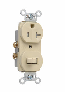 671-TRI COMB-SW TGL RCPT 1P 20A IVY TR