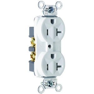 Pass & Seymour TR5362 Series Duplex Receptacles 20 A 125 V 2P3W 5-20R Commercial Tamper-resistant White