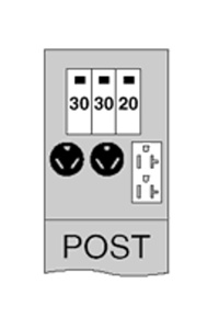 ABB Midwest Electric Unmetered RV Earth Burial Pedestals