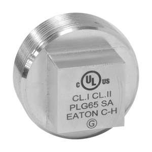 Eaton Crouse-Hinds PLG Series Square Head Conduit Plugs