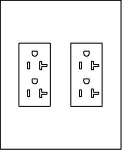 ABB Midwest Electric Unmetered Surface Power Outlets (2) 5-20R2GFI 20 A 120 VAC
