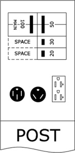 ABB Midwest Electric Unmetered RV Earth Burial Pedestals