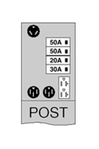 ABB Midwest Electric Unmetered RV Earth Burial Pedestals