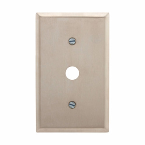 Eaton Wiring Devices Standard Round Hole Wallplates 1 Gang Metallic Stainless Steel Device