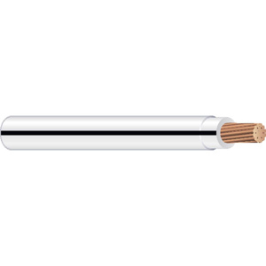 Generic Brand Stranded Copper THHN Jacketed <em class="search-results-highlight">Wire</em> 10 AWG 2500 ft Reel White with Black Stripe