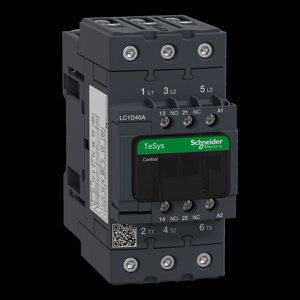 Square D LC1D TeSys Deca Series IEC Contactors 40 A 3 Pole 120 VAC