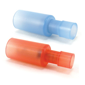 ABB Thomas & Betts Male Insulated Bullet Disconnects 22 - 16 AWG Internal Serrations Barrel Red Nylon