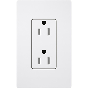 Lutron SCRS-15-TR Series Duplex Receptacles 15 A 125 V 2P 5-15R Residential Tamper-resistant White