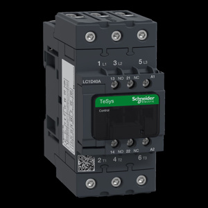 Square D LC1D TeSys Deca Series IEC Contactors 40 A 3 Pole 24 VAC