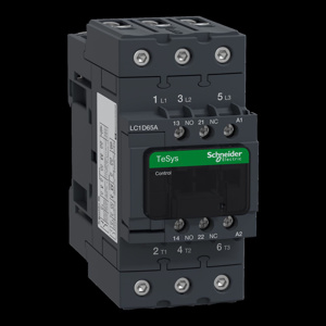 Square D LC1D TeSys Deca Series IEC Contactors 65 A 3 Pole 480 VAC