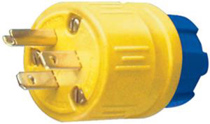 Ericson Perma-Grip® Series Plugs 5-15P 125 V Yellow