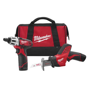 Milwaukee M12™ 2-Tool Cordless Combination Kits 1/4 in Hex Screwdriver, HACKZALL™ Recip Saw 12 V