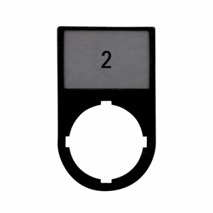 Eaton Cutler-Hammer M22S Series Legend Plates 22.5 mm 2 Black Black