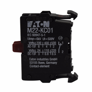 Eaton Cutler-Hammer M22 Series Contact Blocks Black 1 NC 22 mm Screw Clamp Base Mount