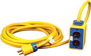 Ericson 6100 Series Portable Outlet Box Receptacles 15 A 5-15P/5-15R Industrial Weather-resistant Blue/Yellow