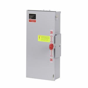 Eaton Cutler-Hammer DT22 Series Non-fused Single Phase Double Throw Disconnects 100 A NEMA 3R 240 VAC, 250 VDC