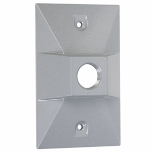 Hubbell Electrical LV110 Series Weatherproof Outlet Box Cover Aluminum Die Cast 1 Gang Gray