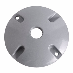 Hubbell Electrical LV310 Series Weatherproof Round Outlet Box Cover Aluminum Die Cast 1 Gang Gray