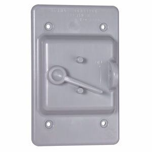 Hubbell Electrical PTC100 Series Weatherproof Outlet Box Covers Polycarbonate 1 Gang Gray