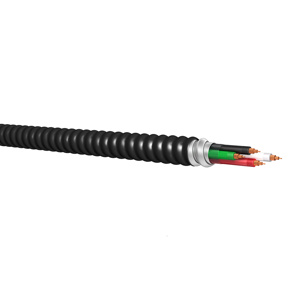 Encore Wire XHHW PVC-coated AIA Armored Cable 2/3 3 Conductor 2 AWG Stranded
