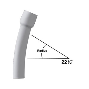 Cantex DB60 PVC 22-1/2 Degree Bell End Sweep <em class="search-results-highlight">Elbows</em> 5 in PVC Sch 40 & 80 36 in Socket