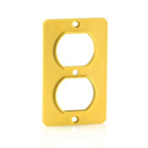 Leviton 3051 Series Duplex Receptacle Cover Plates 1 Duplex Receptacle Polycarbonate Yellow