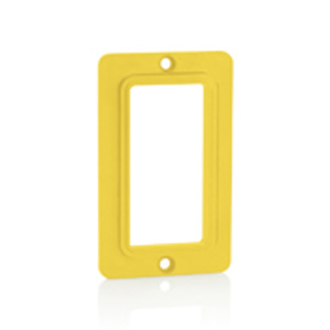 Leviton 3060 Series GFCI Receptacle Cover Plates 1 GFCI Device Steel Yellow
