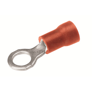 Burndy TP Series Insulated Ring Terminals 22 - 16 AWG #3 - #4 Red