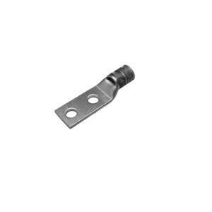 Burndy YA Series Standard Barrel Compression Lugs 3/8 in 2 Hole White 3 Cu, 2 Cu Sol