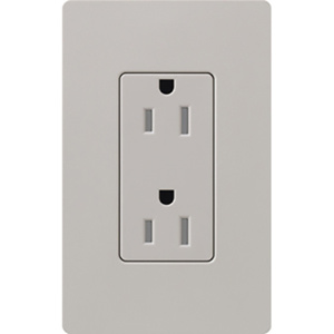 Lutron SCRS-15-TR Series Duplex Receptacles 15 A 125 V 2P 5-15R Residential Tamper-resistant Taupe