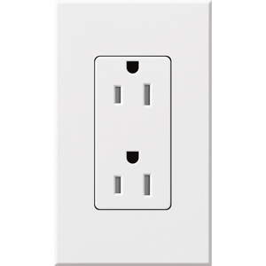 Lutron Duplex Receptacles 15 A 125 V 5-15R Commercial/Residential Nova T® Indoor use only White