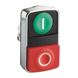 Schneider Electric Harmony™ ZB4BA Double-headed Flush Push Buttons 22 mm Green/Red IEC