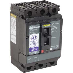 Square D Powerpact™ HDL Series Shunt-trip Cable-in/Cable-out Molded Case Industrial Circuit Breakers 125-125 A 600 VAC 14 kAIC 3 Pole 3 Phase