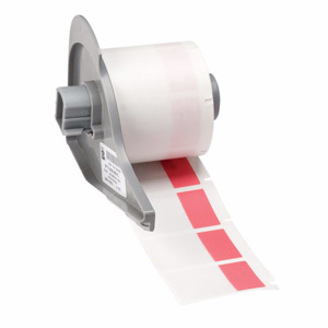Brady Wrap Around Labels Self-laminating Vinyl Clear/Red